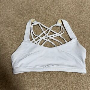 Lululemon Athletica White Strappy Back Sports Bra